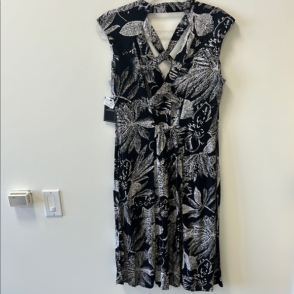 Volcom Sz Large Do Tell Button-Up Black and White Midi Dress • NWT! - Picture 5 of 15